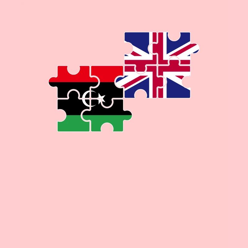 Libyen UK Flagge Britisch Libysch