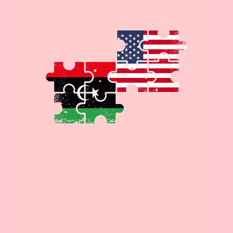 Libye USA Vintage drapeau américain libyen