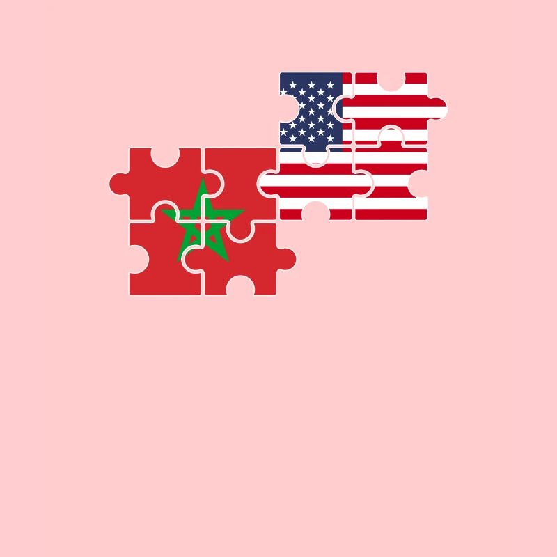 Maroc USA Drapeau Américain Marocain
