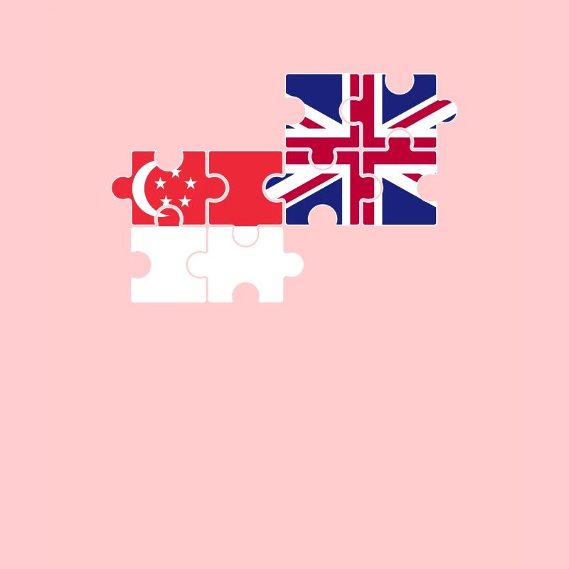 Singapour Royaume-Uni Drapeau Britannique Singapourien