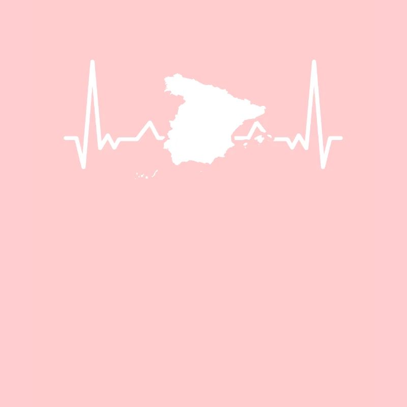 Spain Map Heartbeat Spanish Spaniards
