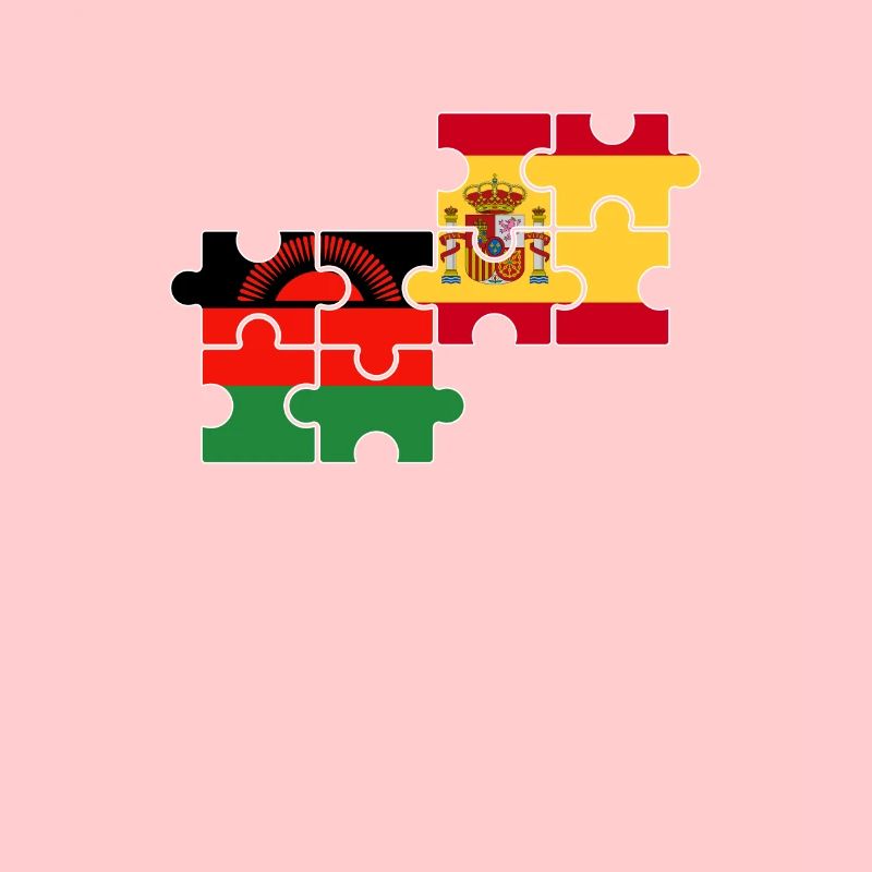 Malawi Spanien Flagge Spanisch Malawier