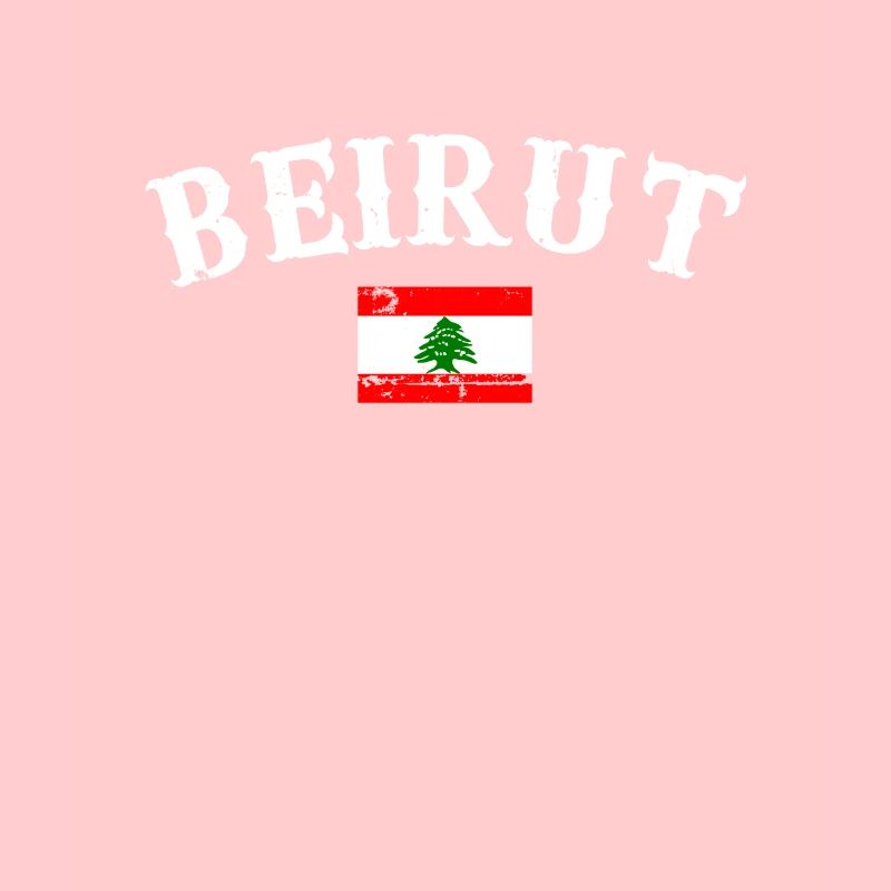 Beyrouth Liban Vintage drapeau libanais