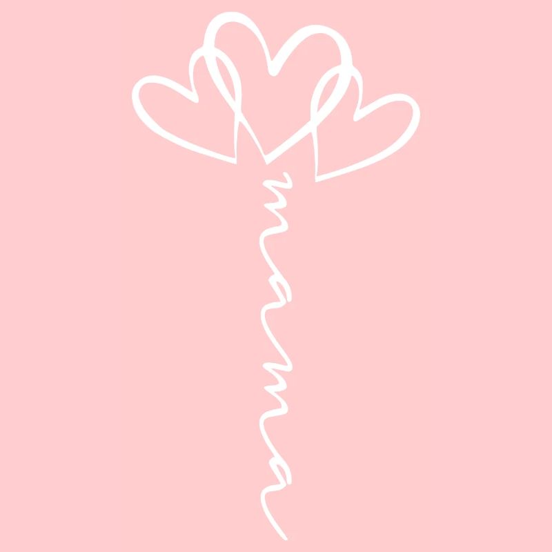 Maman écriture coeur fleur