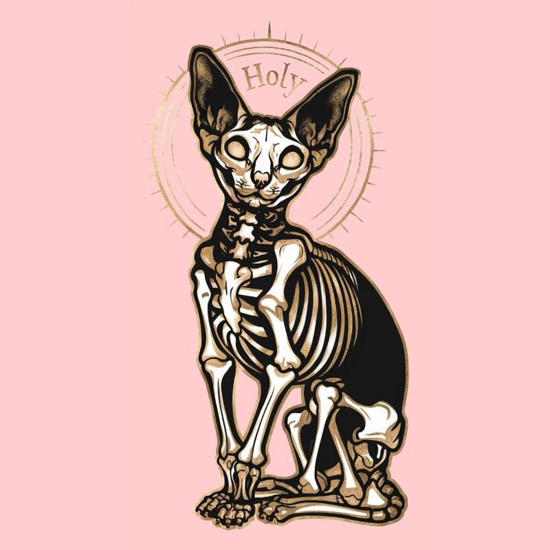 Cat Sphinx Skeleton Tattoo