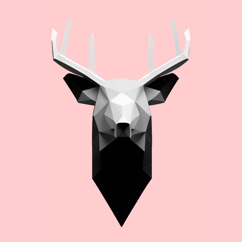 Polygon Design Deer Animal Head