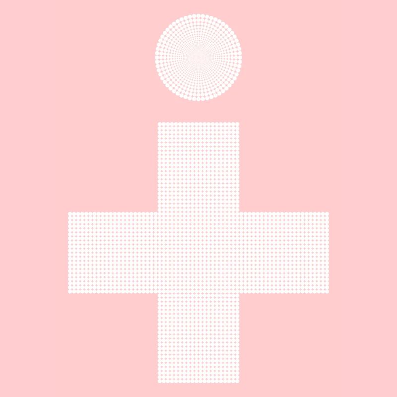 Croix avec des points beau style graphique