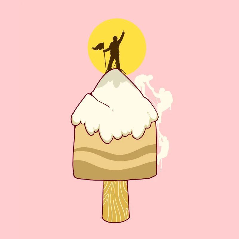 Eiscreme Eis Berg Bergsteiger Klettern Kletterer