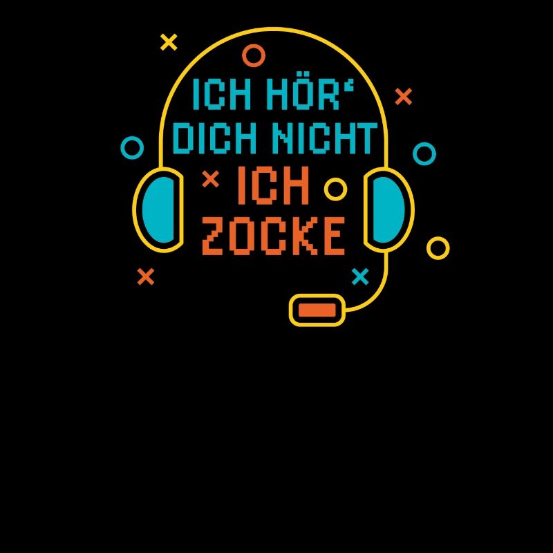 ich hoer dich nicht ich zocke minimalistisch grafi