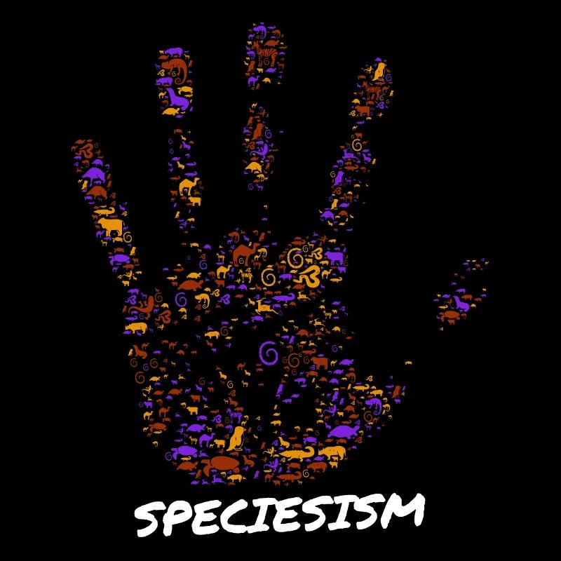 Stop au spécisme Empreinte de main animale