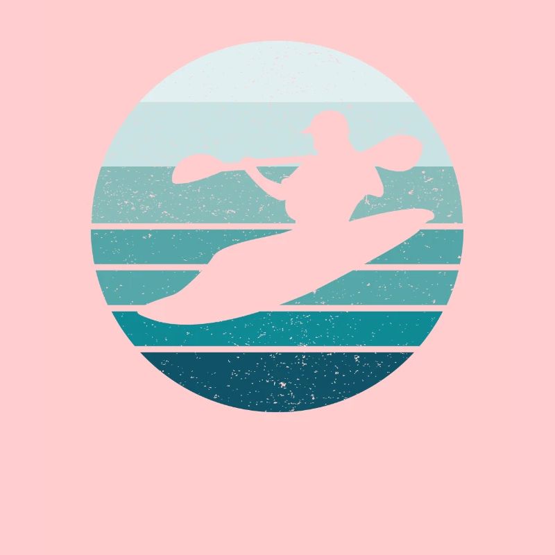 Whitewater Kayak Kayaking Retro Style