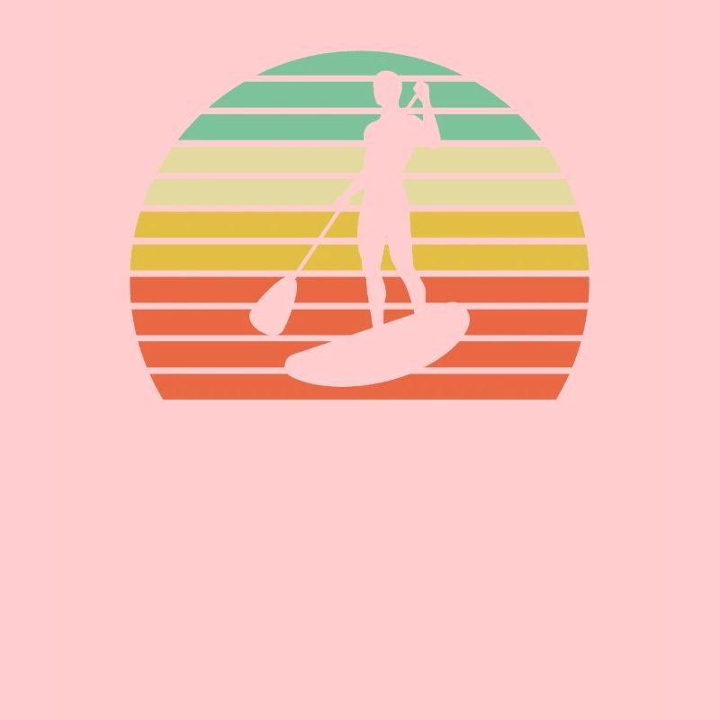 Paddleboard SUP retro Style Sunset