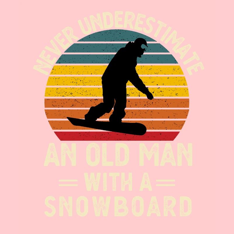 Unterschätze niemals einen alten Mann mit einem Snowboard