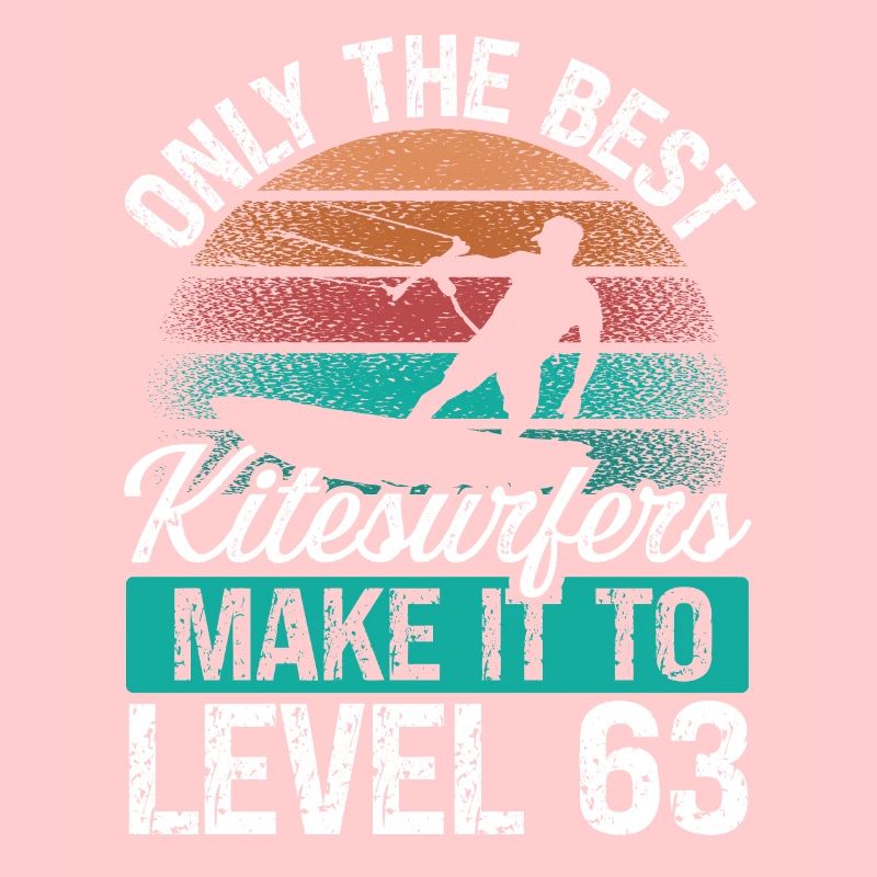 63 Kitesurf Level 63 Year Retro Kiteboarding