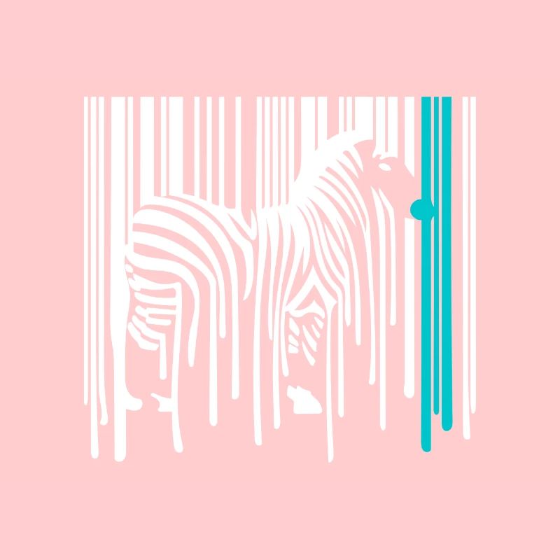 DRIPPY ZEBRA Code à barres Graffiti Street Art