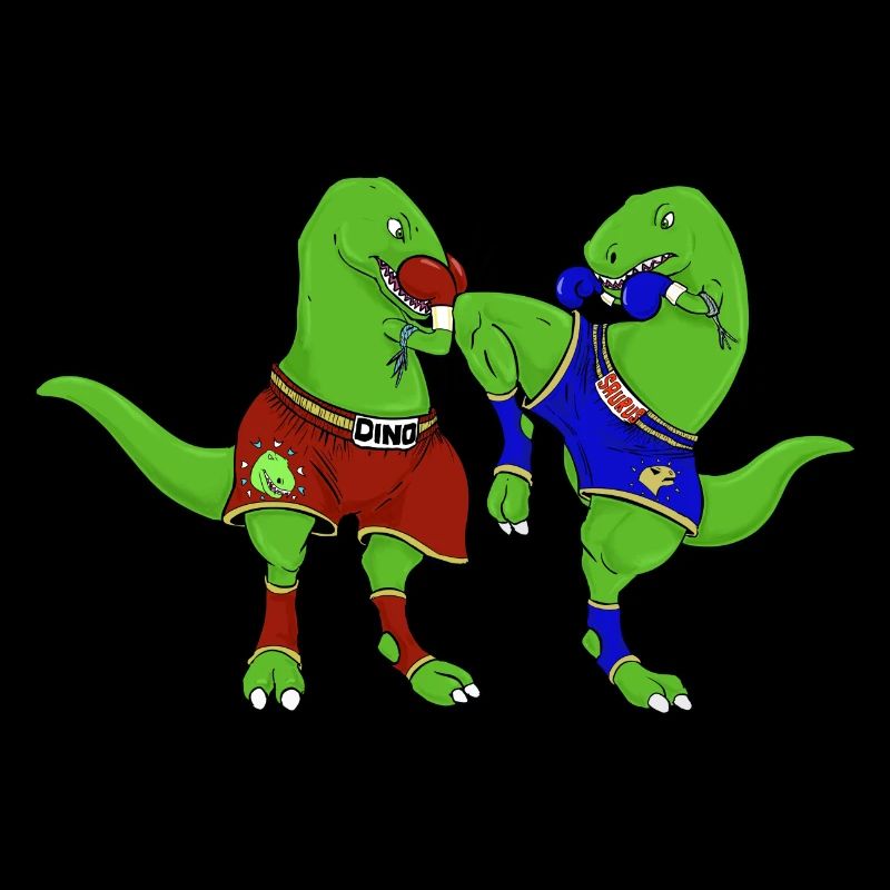 Dinosaurier Muay Thai Sport Kampf-Idee Geschenk