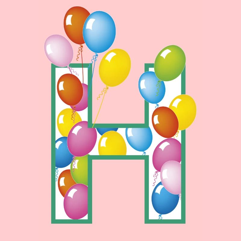 Buchstabe H Luftballons