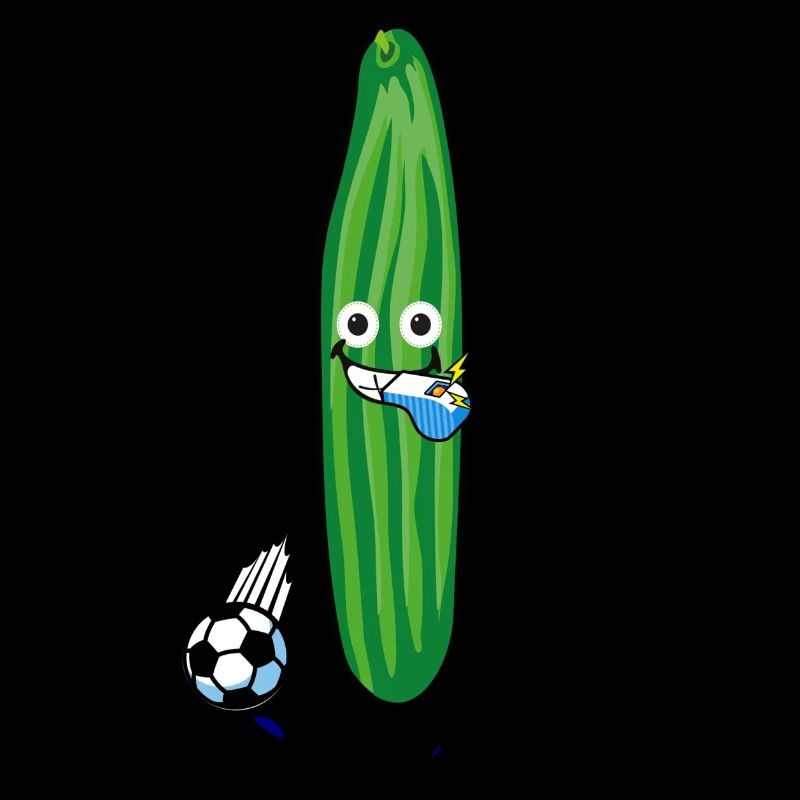 concombre, football, arbitre, sifflet