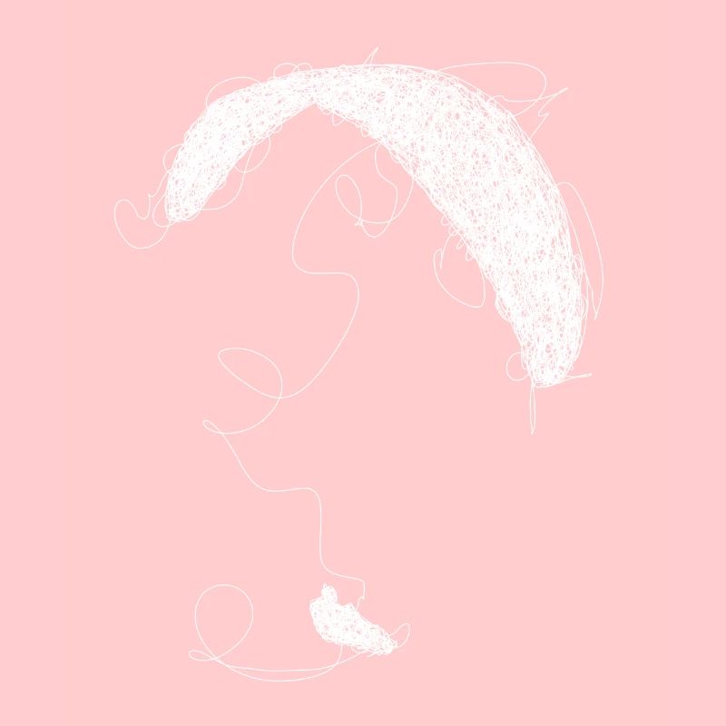 Paraglider scribble white