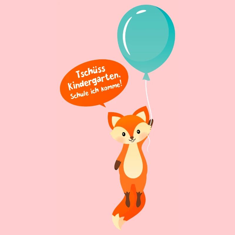 Einschulung, Tschüss Kindergarten, Fuchs Ballon