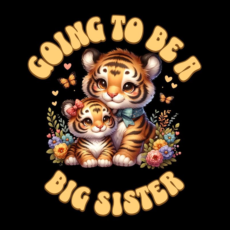 Werde eine große schwester süße Tiger