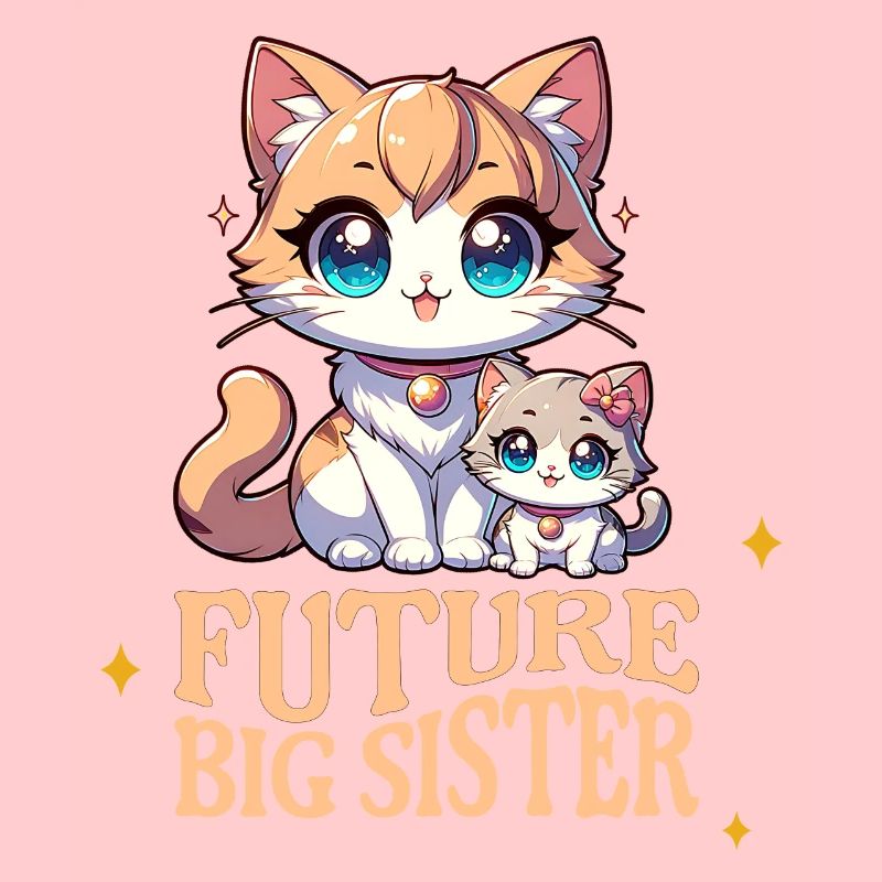 Ich bin bald eine Große Schwester süße Katzen