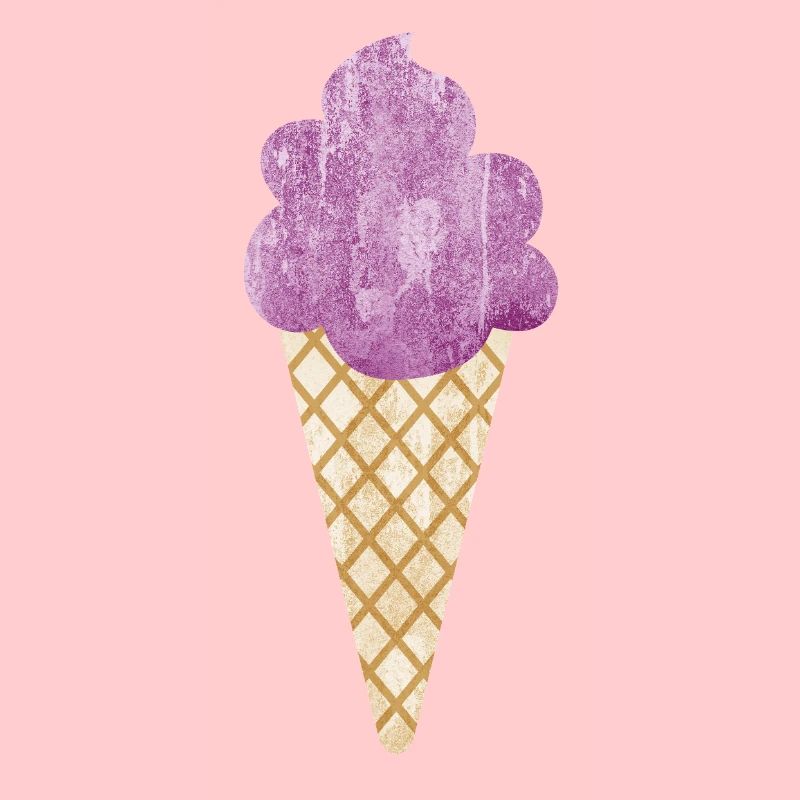 Eiscreme Icecream Eis Waffel Eiskrem Eisdiele lila