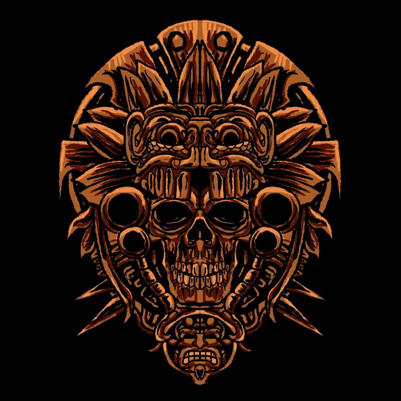 Aztèque Aztecan Ère Crâne Cadeau