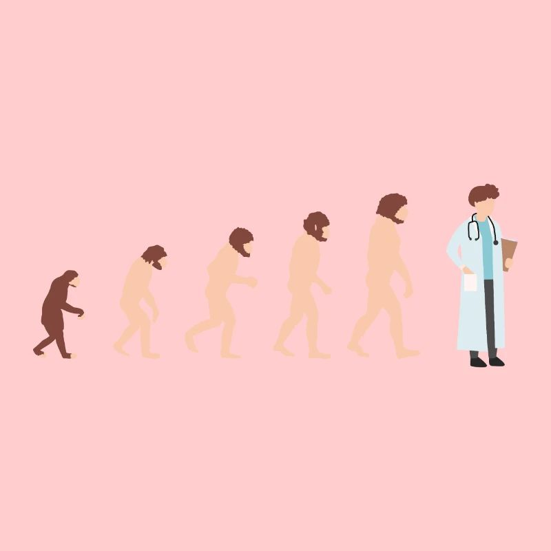 Evolution Arzt Doktor Lustige Geschenkidee