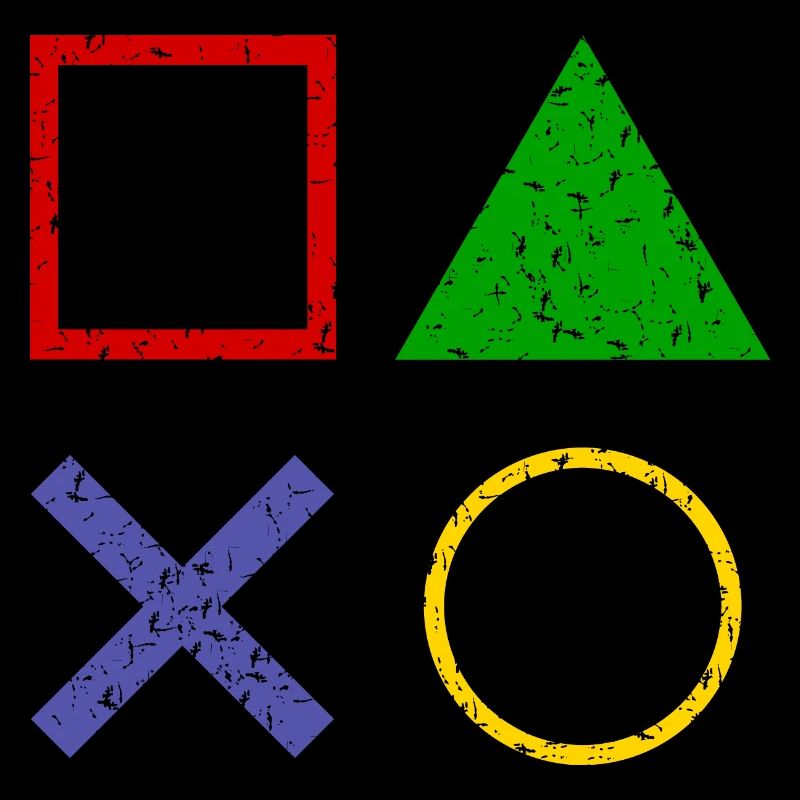 Les boutons de la manette de jeu ont un aspect usé