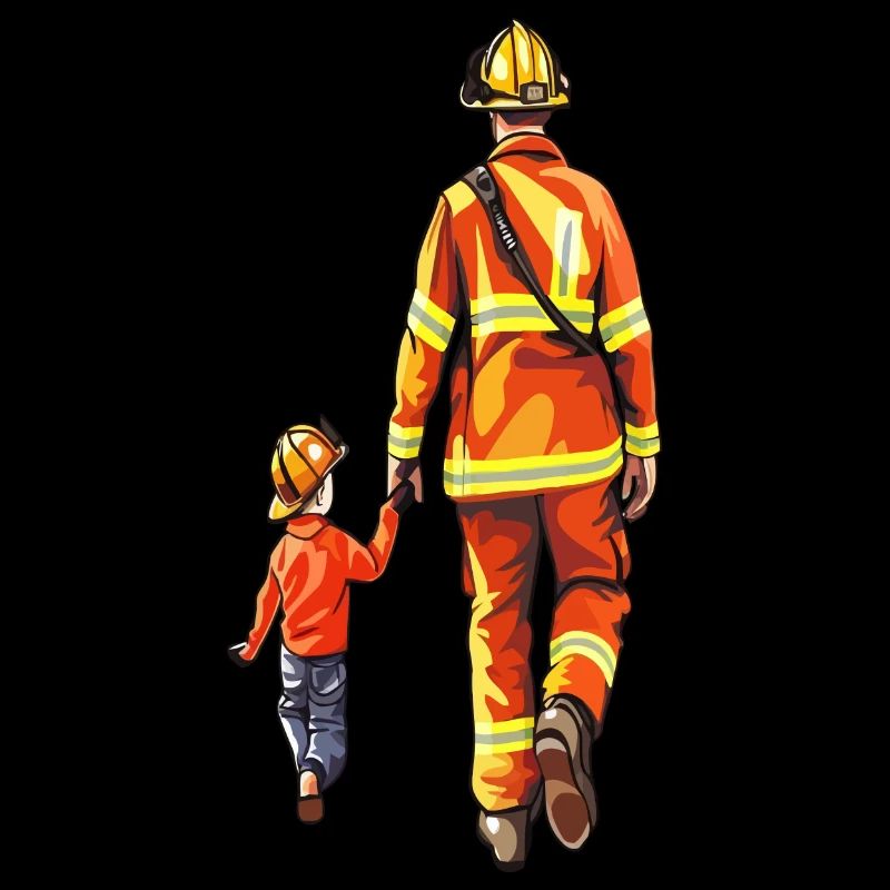 Firefighter Father Hero