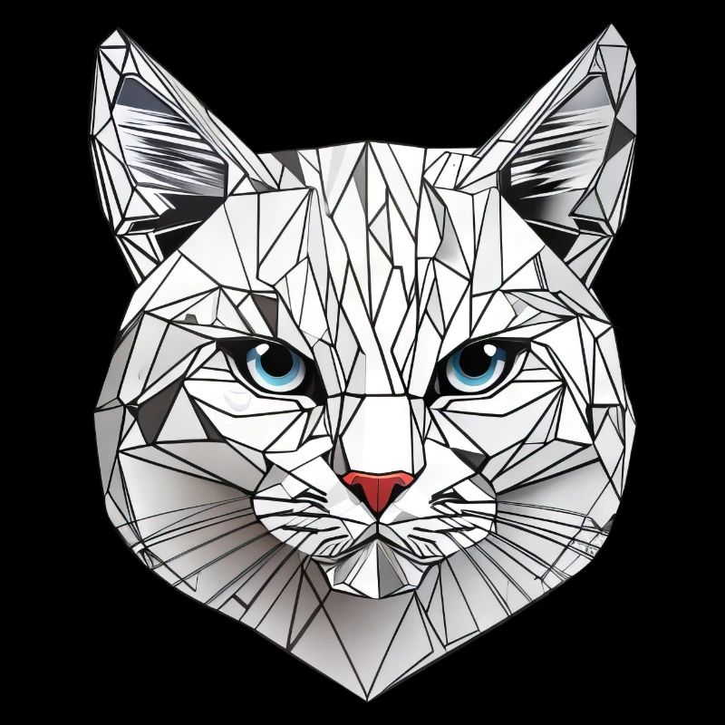 Polygon-Geometrie-Katze