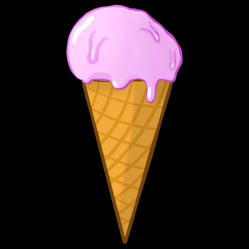 Eis in der Waffel
