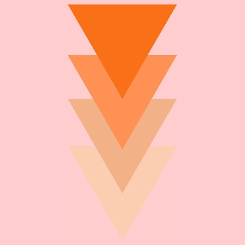 triangle de nuances de la couleur orange