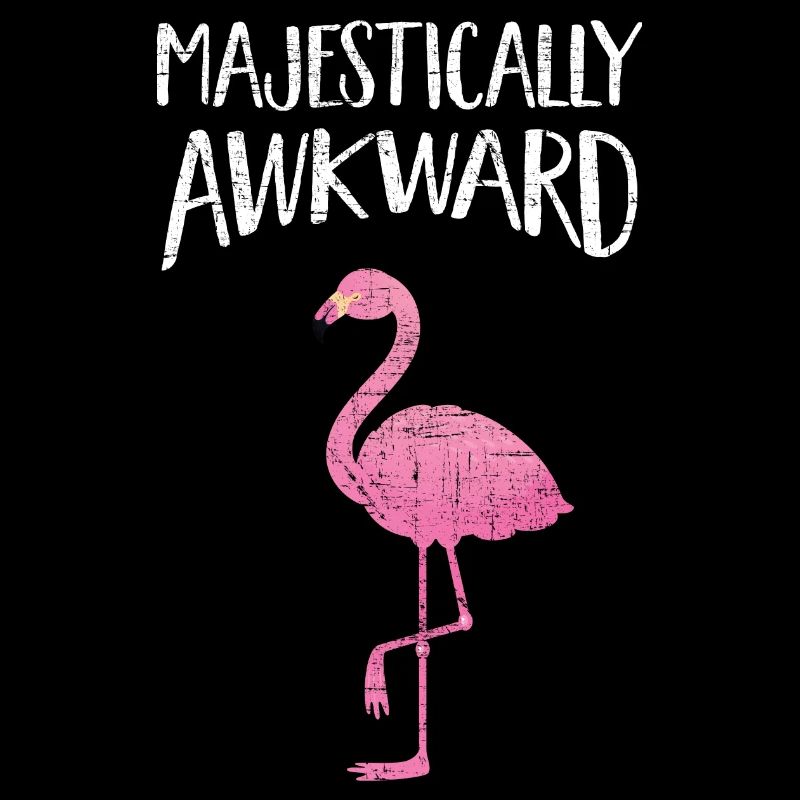 Majestically Awkward - Pink Flamingo Illustration