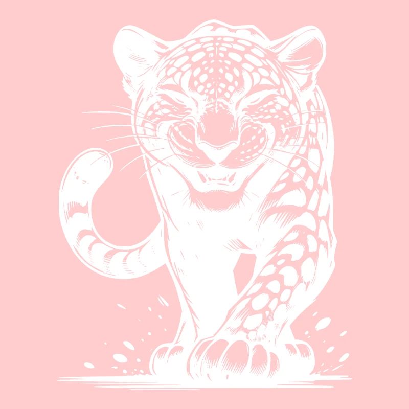 Listiger Leopard jagend mit Flecken