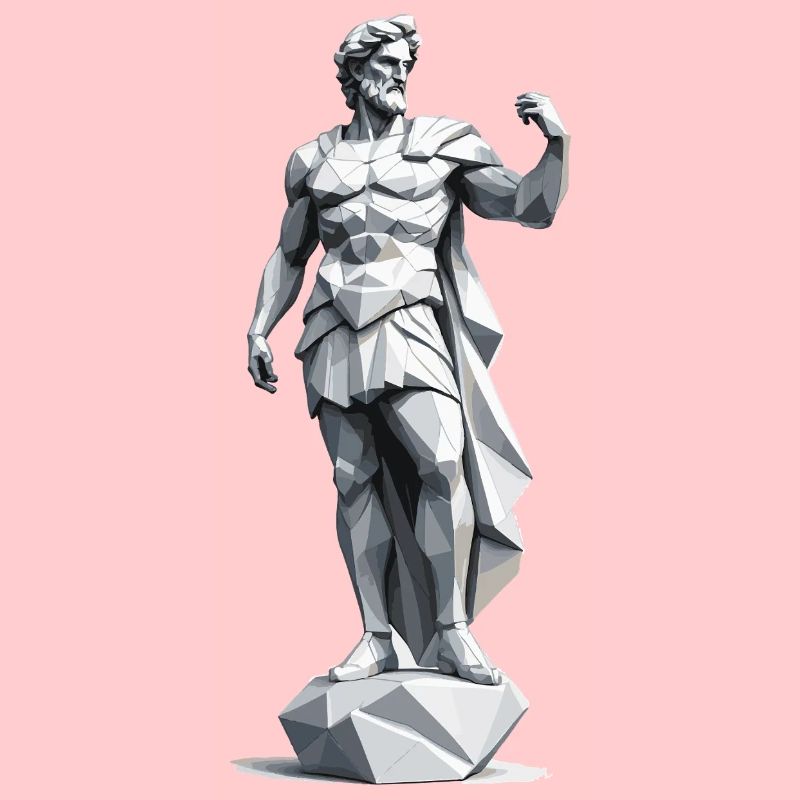 Griechischer Gott - Low Poly Design