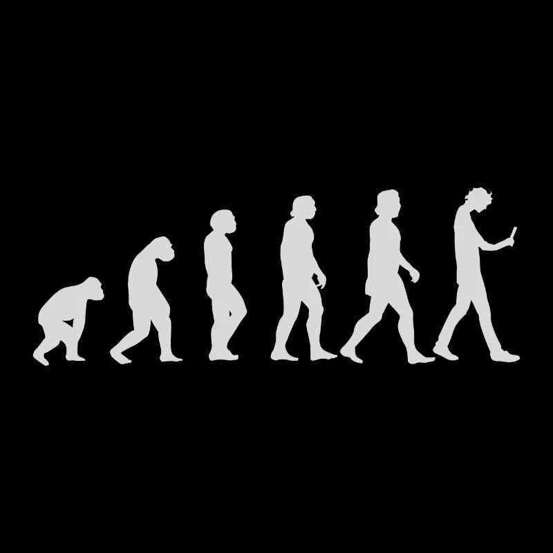 Menschliche Evolution bis zur Smartphonesucht