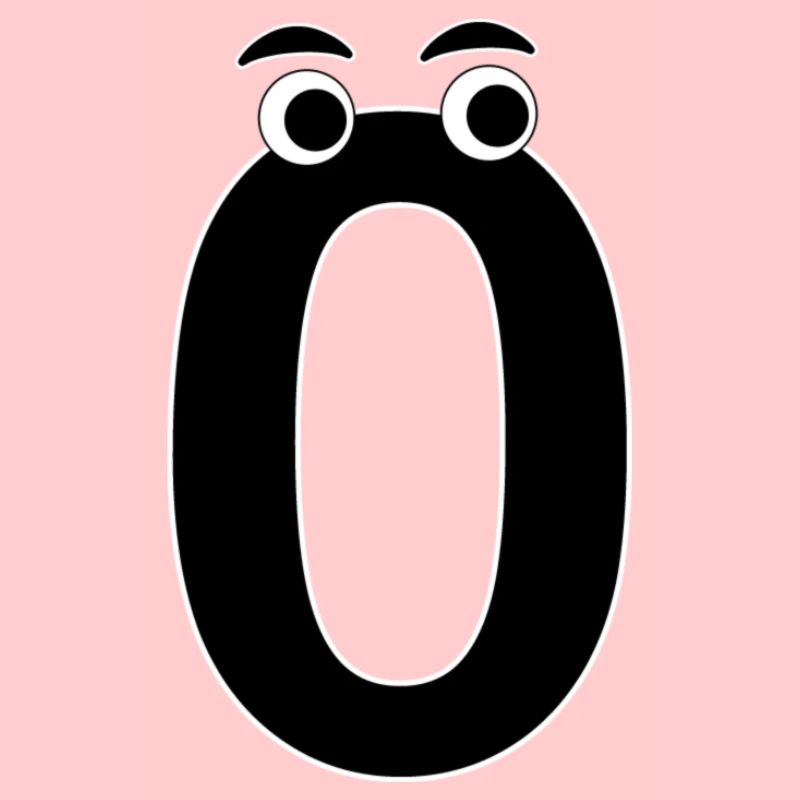 Number Zero 0 Kids Birthday Learn Math