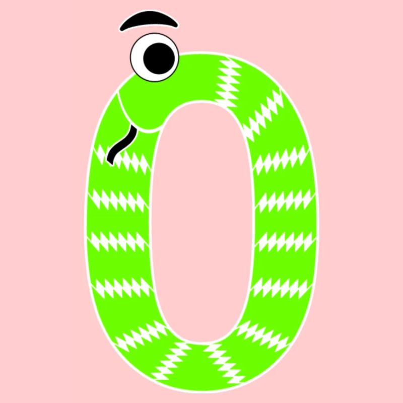 Numéro Zéro 0 Anniversaire Enfant Serpent