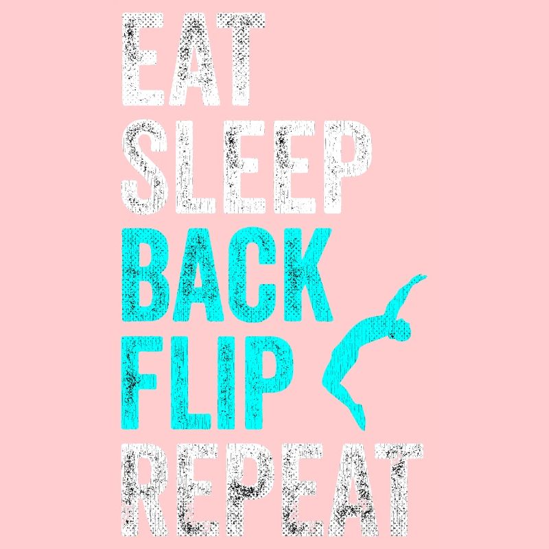 Manger dormir dos flip répéter chemise gymnastique tee