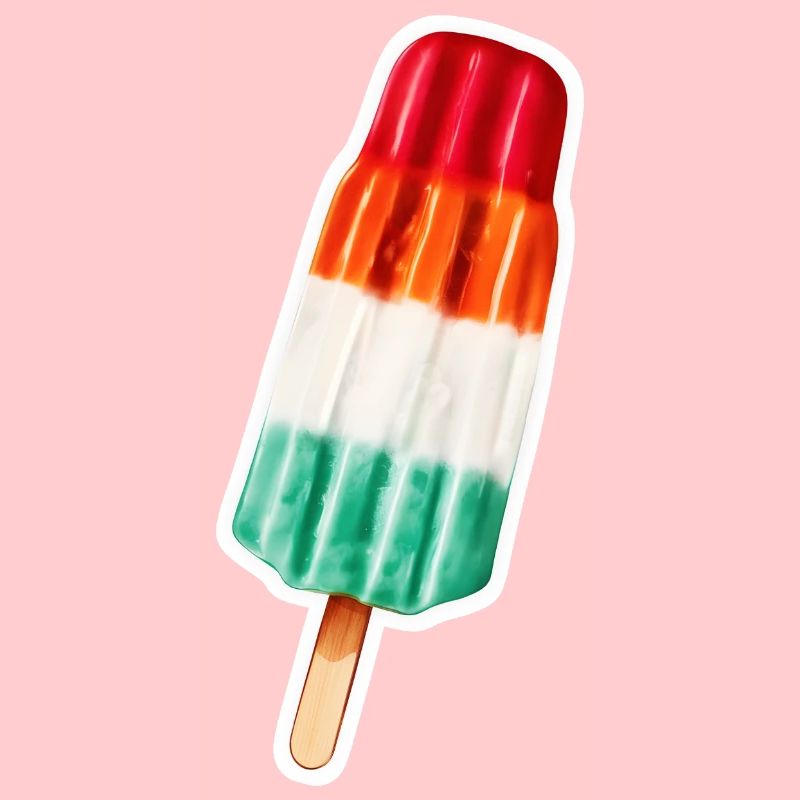 POPSICLES DANS UN LOOK RÉTRO COLORÉ