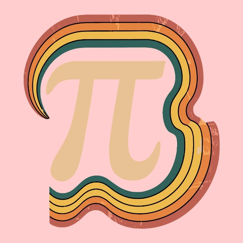 Conception rétro de symbole Pi pour Pi Tag