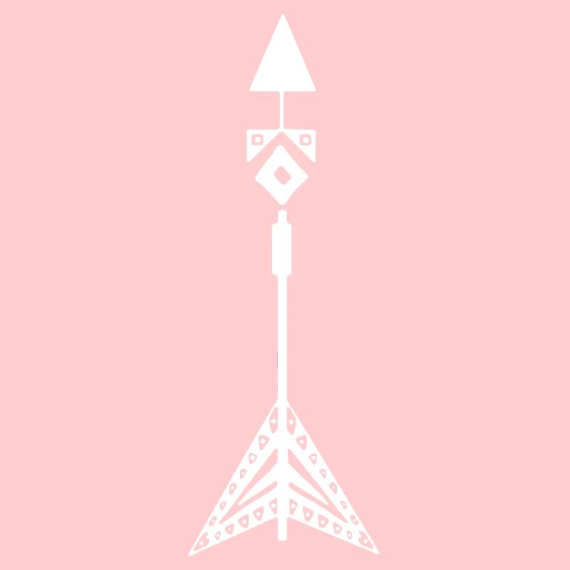 Symbole blanc d'une flèche amérindienne