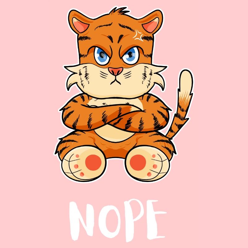 Nope Funny Lazy Tiger
