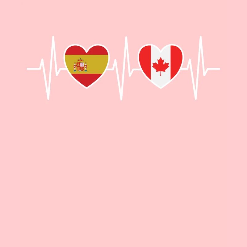 Drapeaux de l’Espagne et du Canada Drapeau canadien
