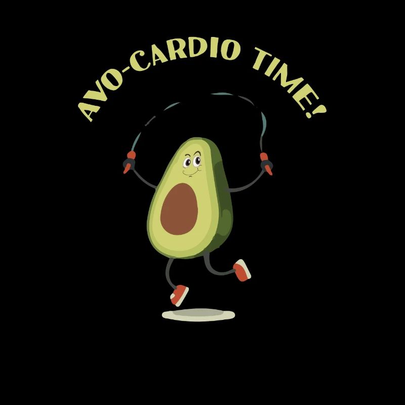 Avocado Design Avo Cardio Time Athlete Gift