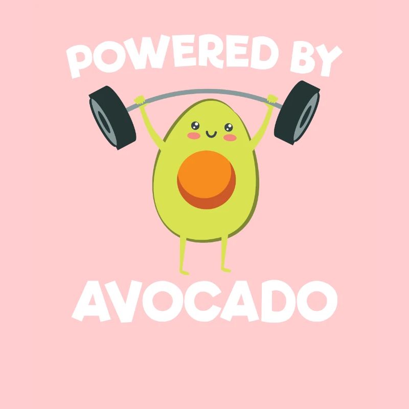 Sportliche Avocado Gewichtheben Veganer Geschenk