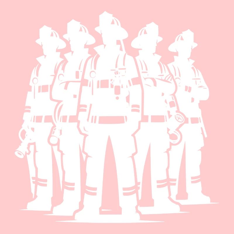 Firefighters and camaraderie portrait