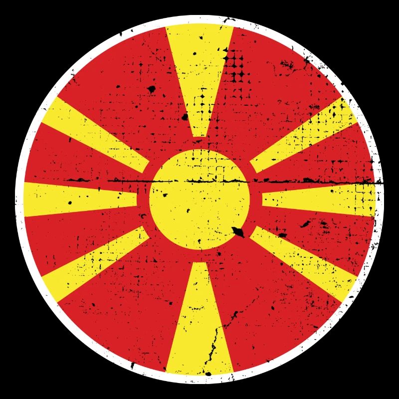 Macédoine du Nord Drapeau macédonien Macédonien